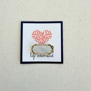 *Geo Bar Focal Charm* KEEP COLLECTIVE Retired Gold Mother of Pearl